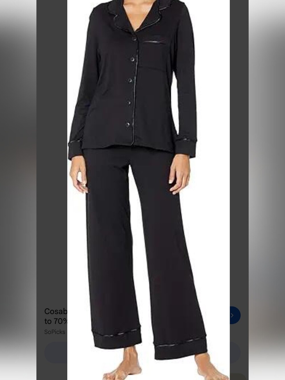 Cosabella Black Women's Pajama Set – Classic Sleepwear
